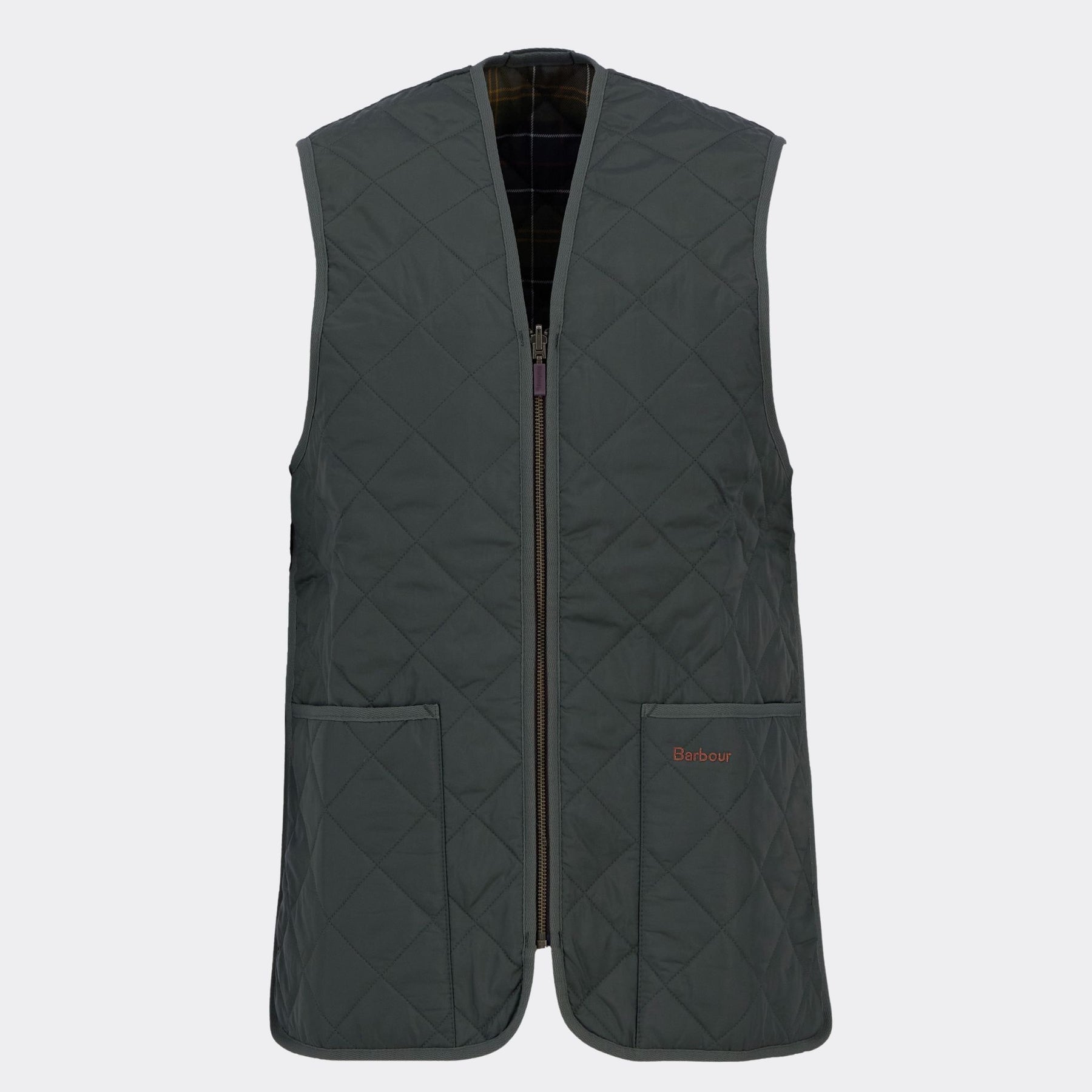 Barbour Men's Quilted Zip-In Liner Gilet in Olive Classic