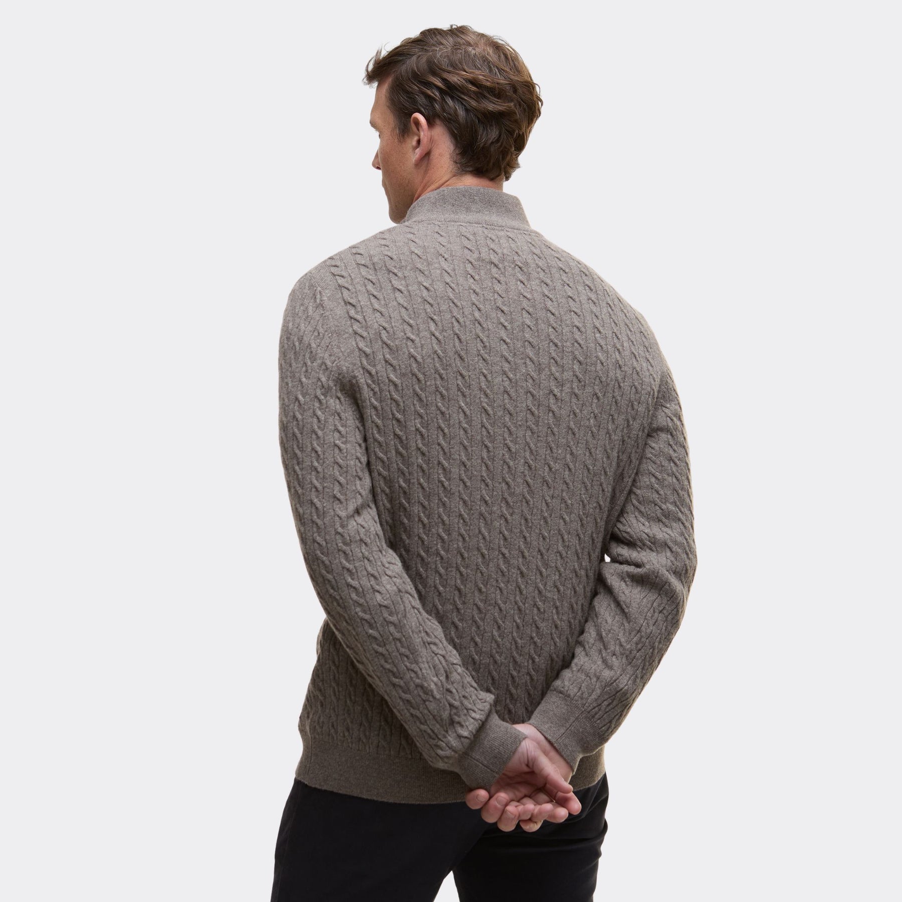Barbour Men's Ramsden Half-Zip Jumper in Military Marl