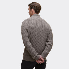 Barbour Men's Ramsden Half-Zip Jumper in Military Marl
