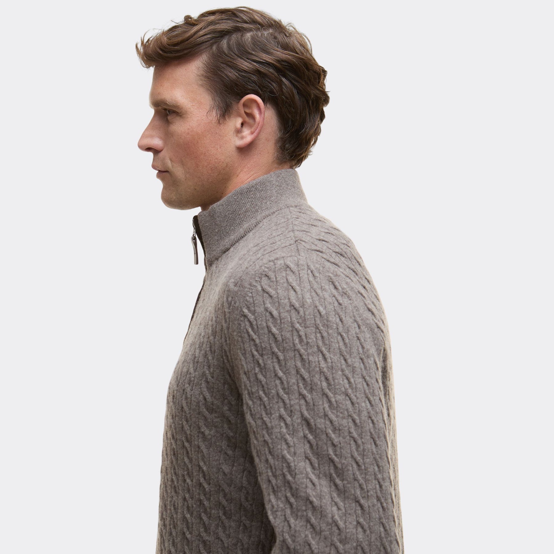 Barbour Men's Ramsden Half-Zip Jumper in Military Marl