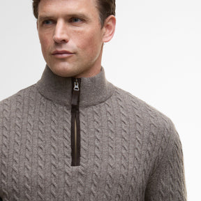Barbour Men's Ramsden Half-Zip Jumper in Military Marl