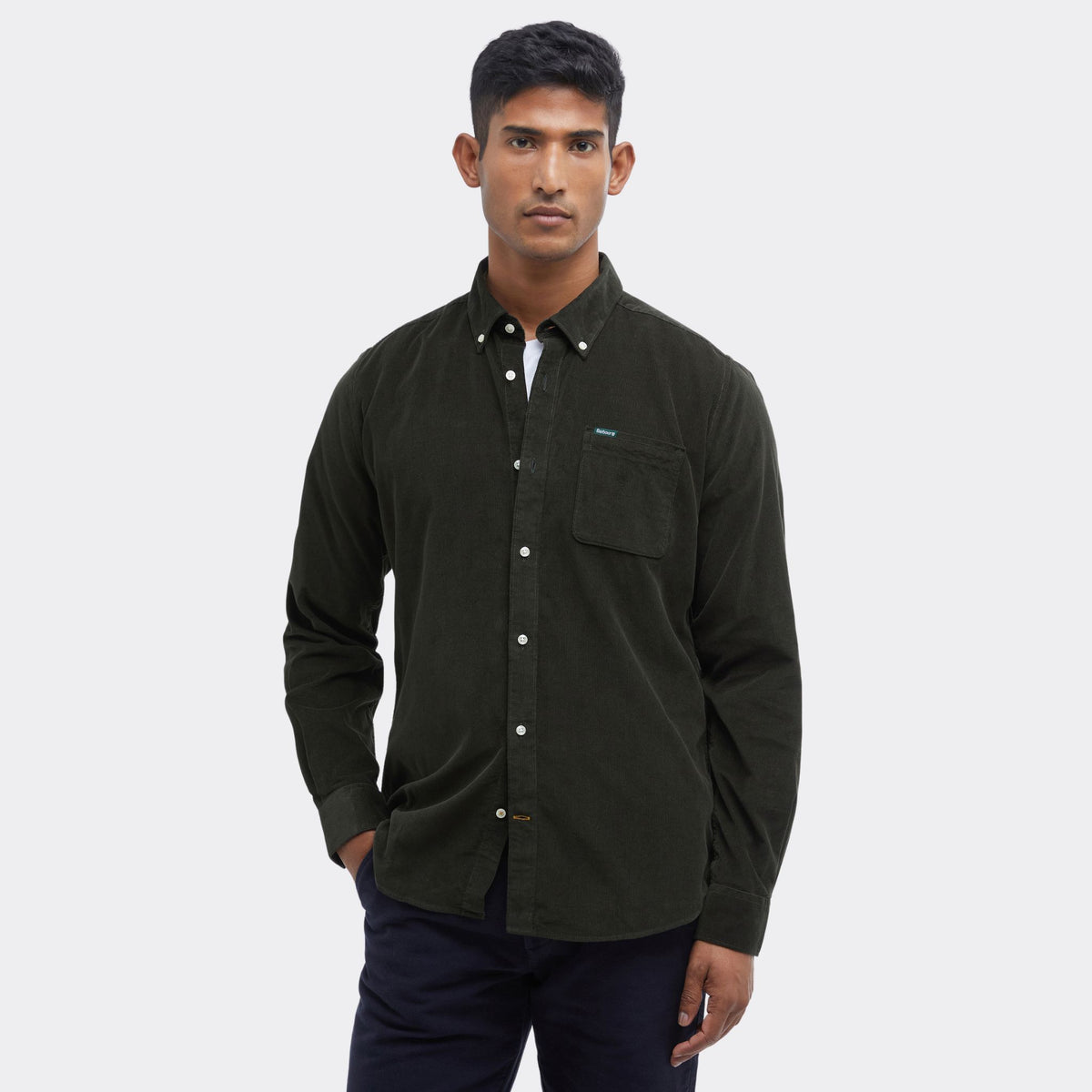 Barbour Men's Ramsey Tailored Fit Shirt in Forest