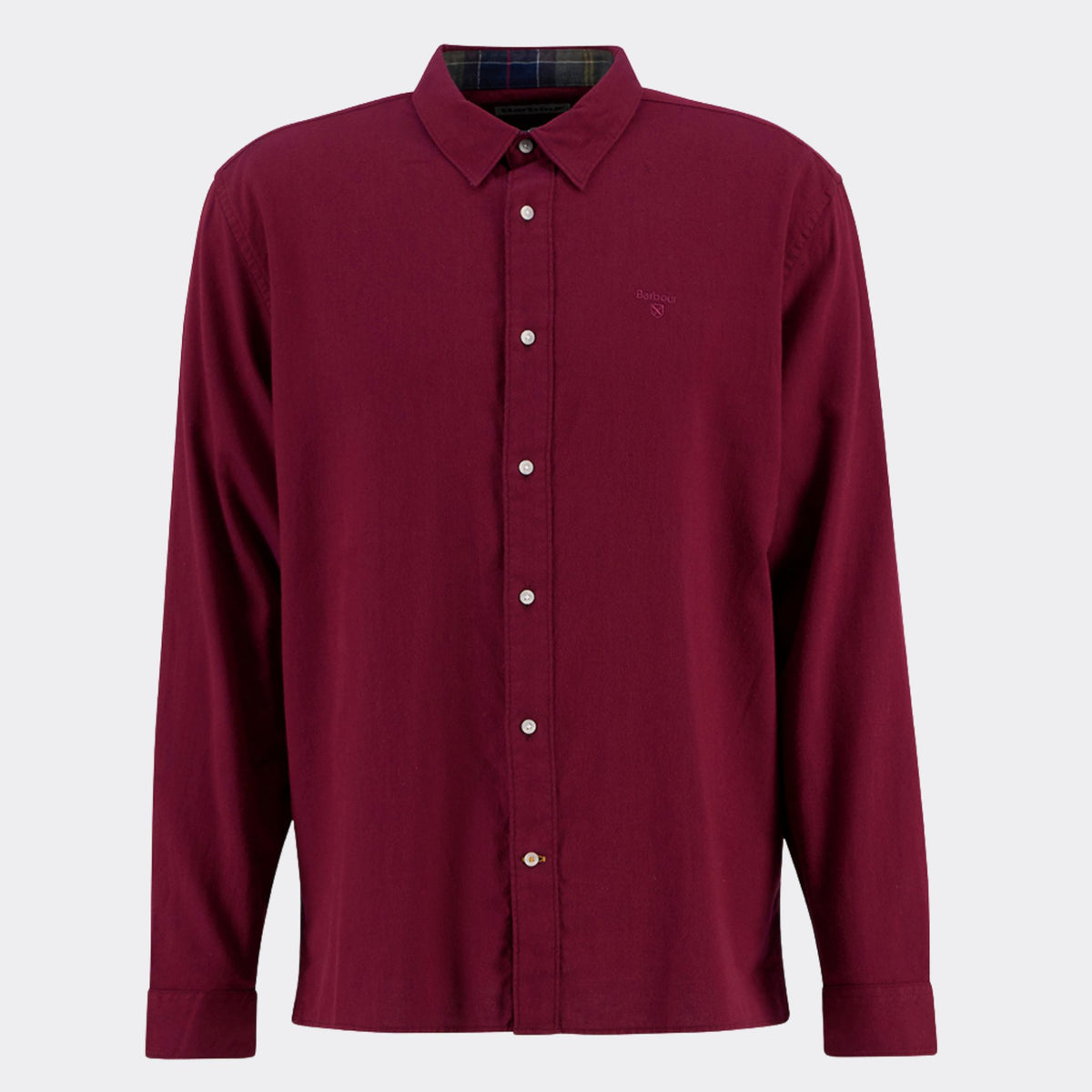 Barbour Men's Sealane Relaxed Long-Sleeved Shirt in Biking Red