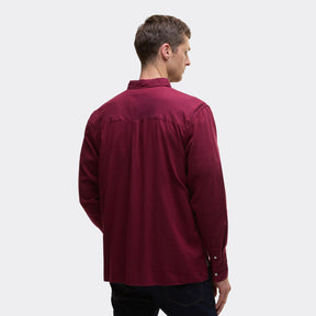 Barbour Men's Sealane Relaxed Long-Sleeved Shirt in Biking Red