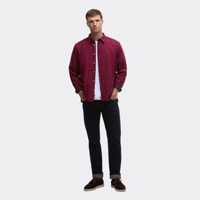 Barbour Men's Sealane Relaxed Long-Sleeved Shirt in Biking Red