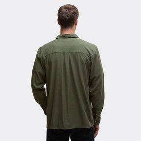 Barbour Men's Sealane Relaxed Long-Sleeved Shirt in Olive