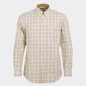 Barbour Men's Sporting Regular Long-Sleeved Shirt in Red & Khaki