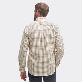 Barbour Men's Sporting Regular Long-Sleeved Shirt in Red & Khaki