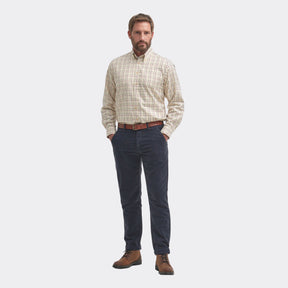 Barbour Men's Sporting Regular Long-Sleeved Shirt in Red & Khaki