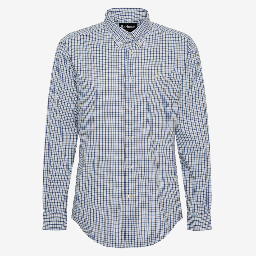 Barbour Men's Teesdale Tailored Long-Sleeved Shirt in Navy