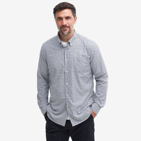 Barbour Men's Teesdale Tailored Long-Sleeved Shirt in Navy