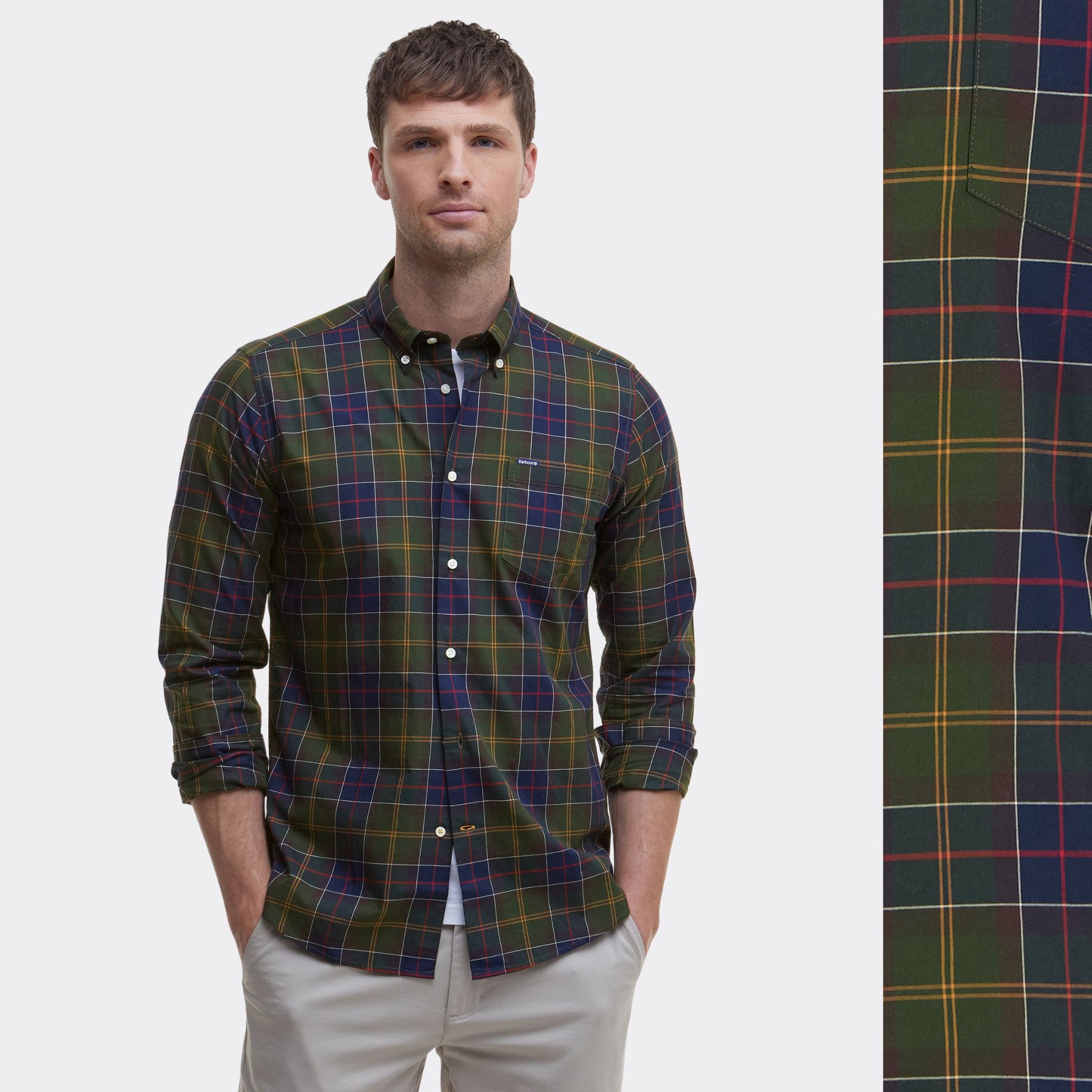 Barbour Men's Wetheram Tailored Long-Sleeved Shirt in Classic Tartan