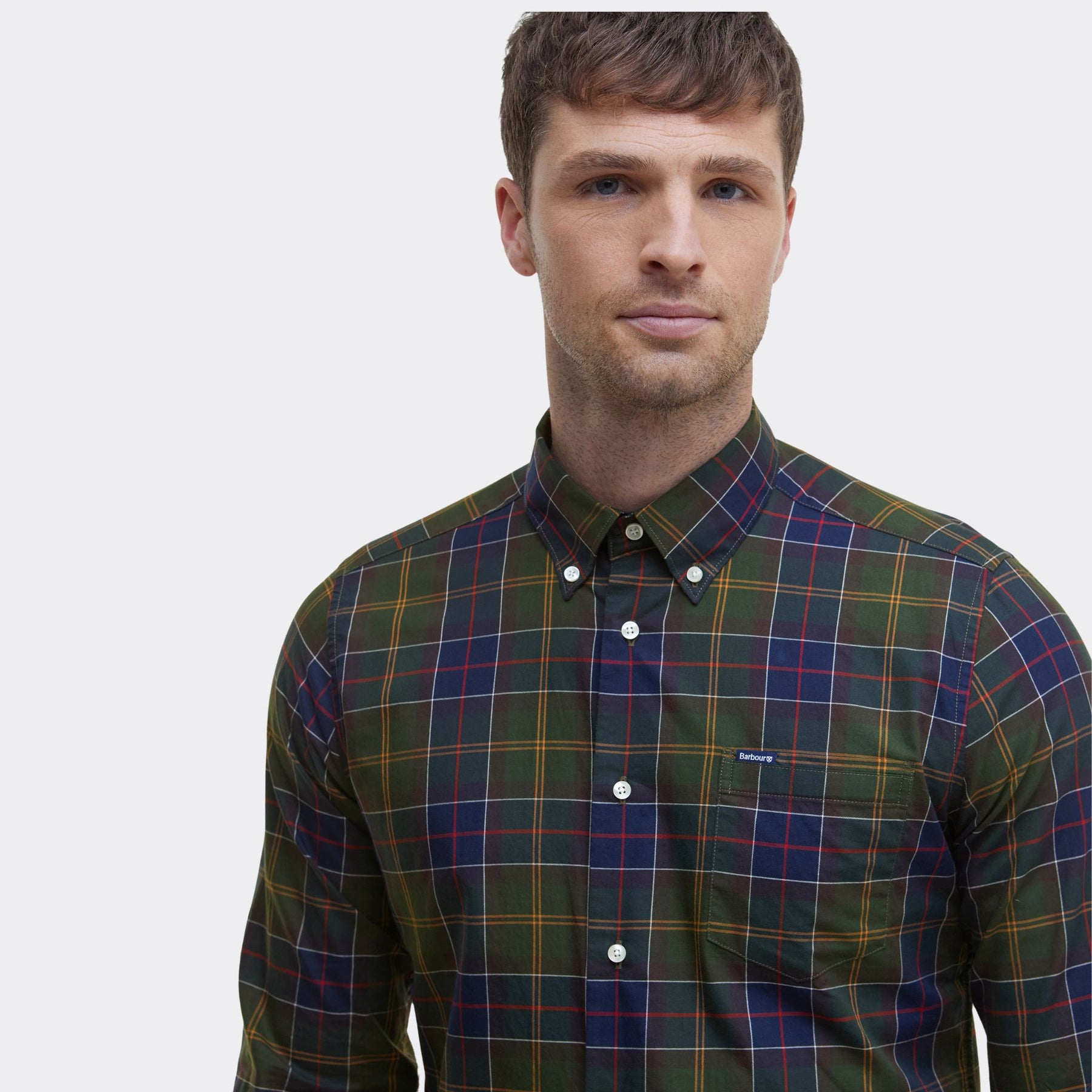 Barbour Men's Wetheram Tailored Long-Sleeved Shirt in Classic Tartan
