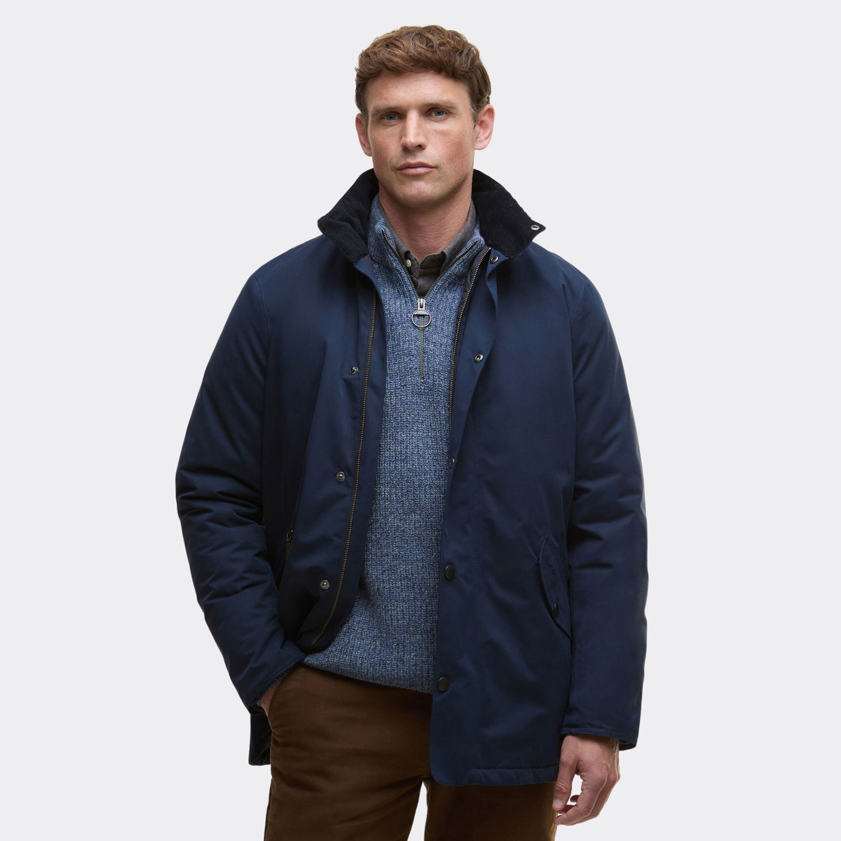 Barbour Men's Winter Spoonbill Waterproof Jacket in Navy