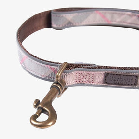 Barbour Printed Dog Lead in Pink Tartan