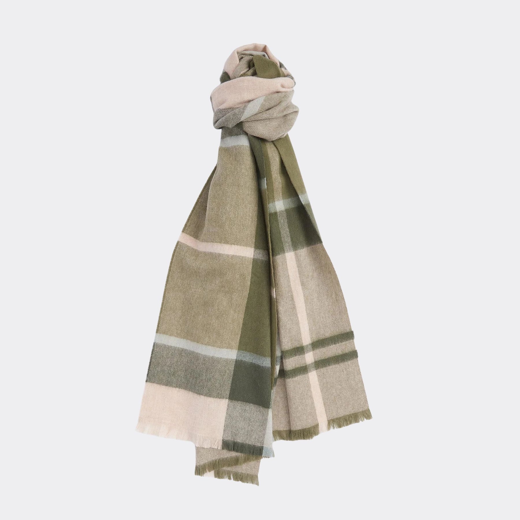 Barbour Rosefield Tartan Scarf in Ancient Loden