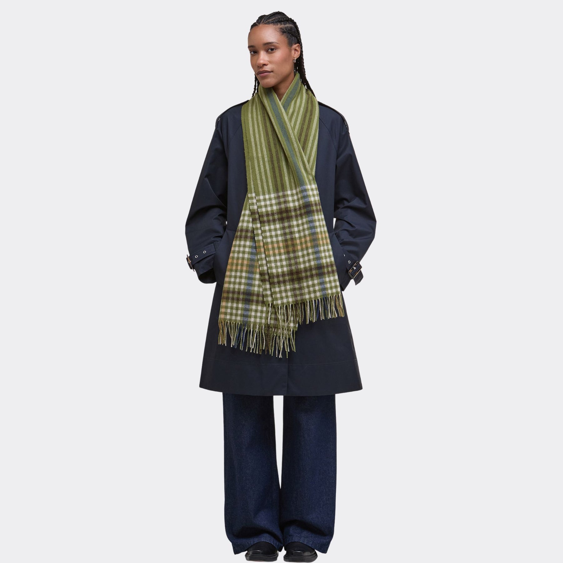 Barbour Sophia Lambswool Scarf in Ancient Tartan