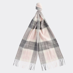 Barbour Tartan Scarf in Pink & Grey Tartan