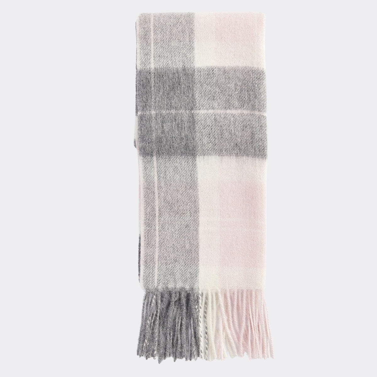 Barbour Tartan Scarf in Pink & Grey Tartan