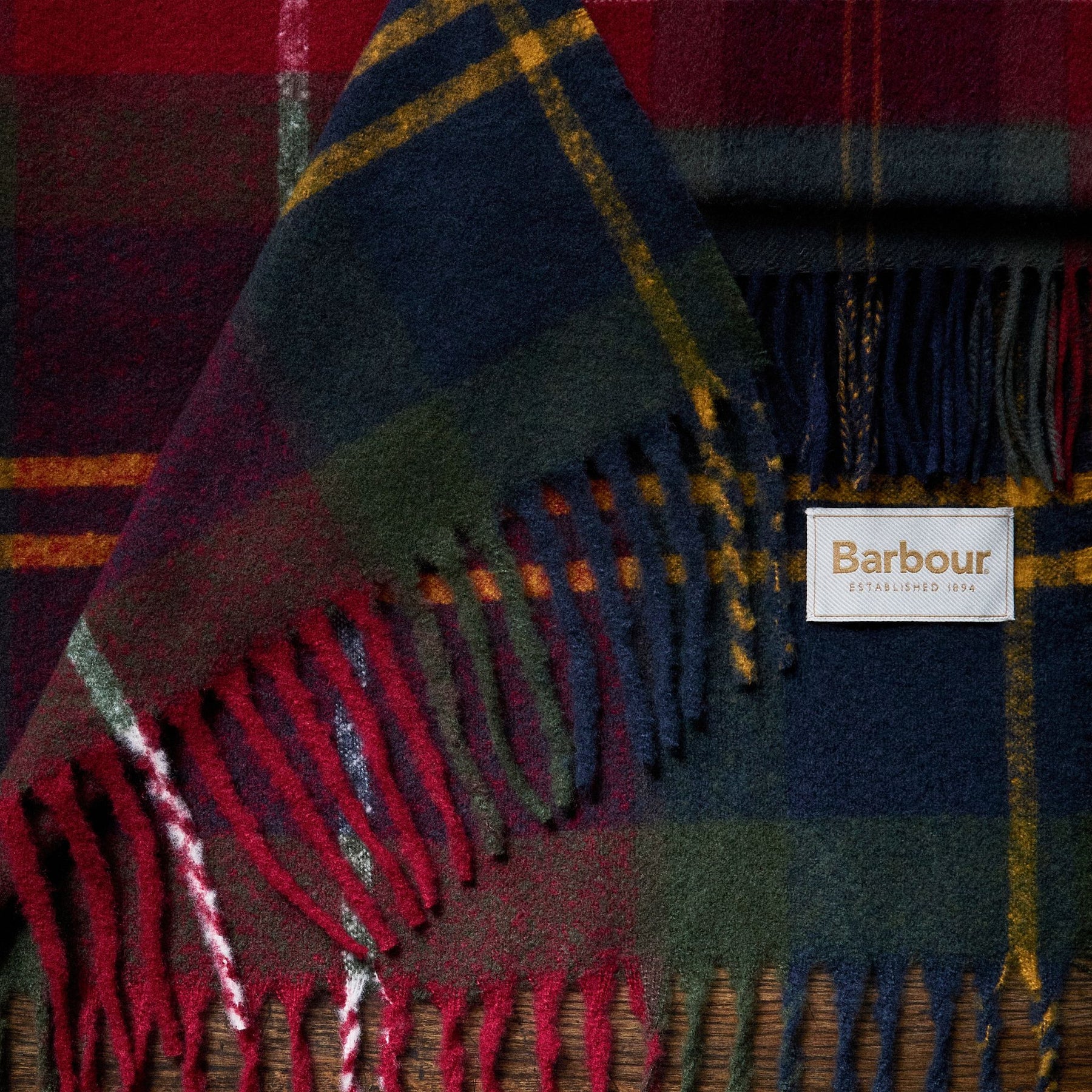 Barbour Tartan Scarf in Winterberry
