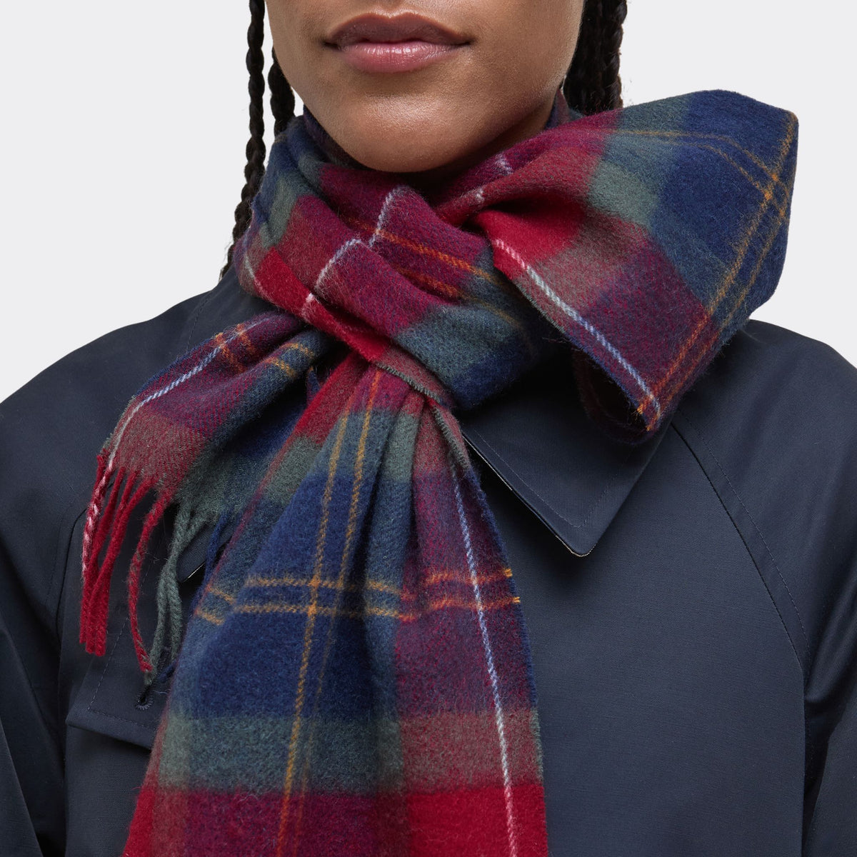 Barbour Tartan Scarf in Winterberry