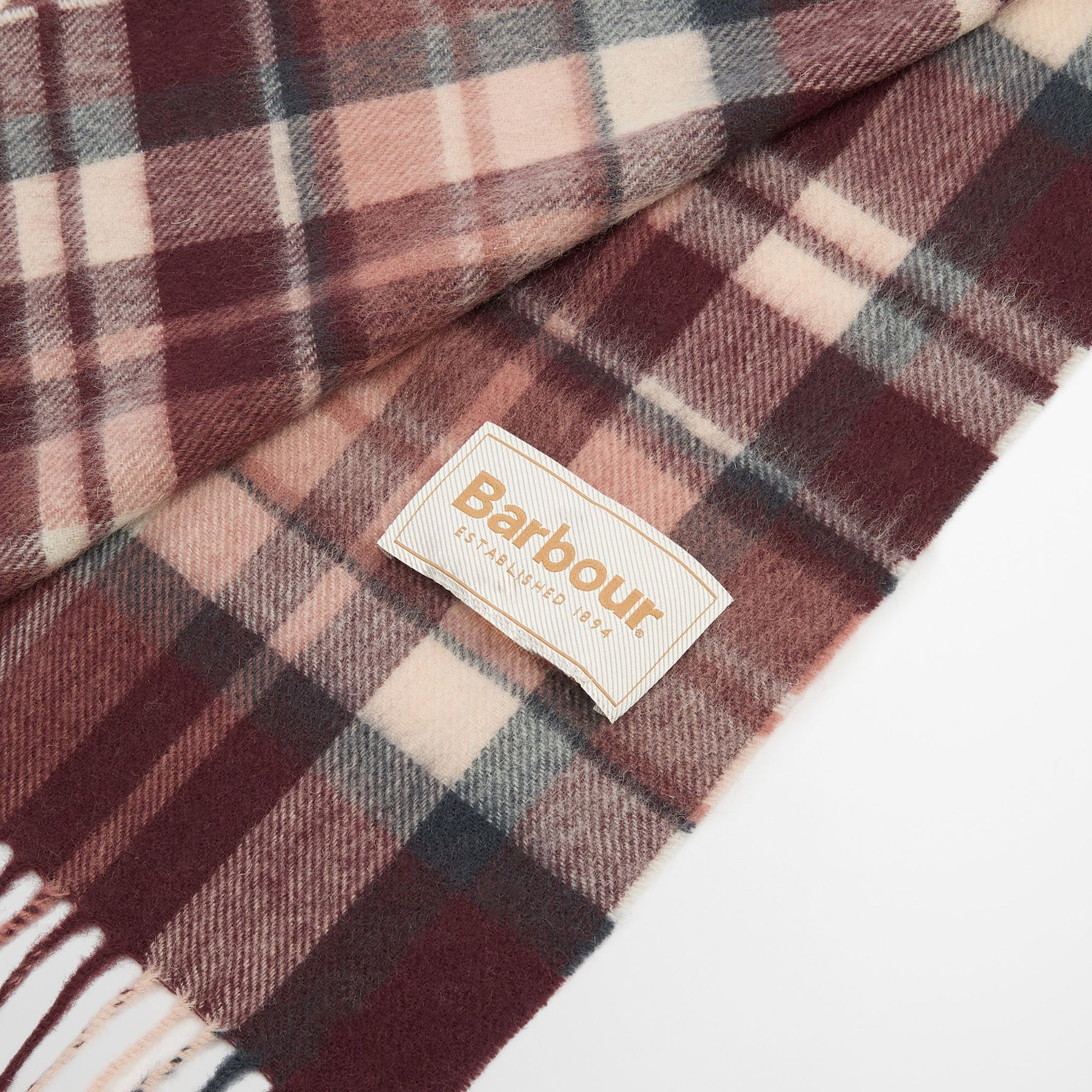 Barbour Vintage Winter Plaid Scarf in Fudge