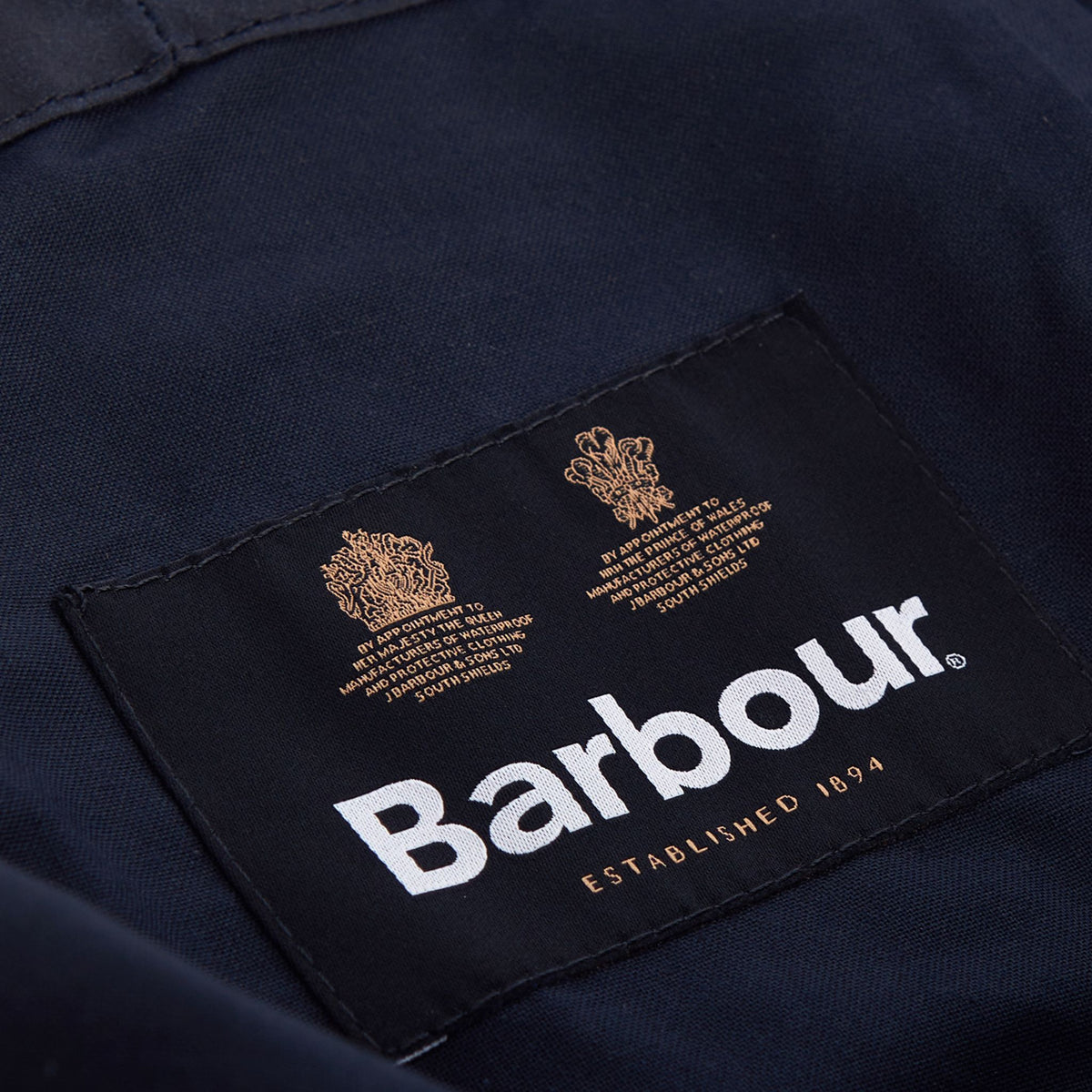 Barbour Waxed Cotton Plain Hood in Classic Navy
