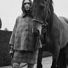 Barbour Women's Bamburgh Tartan Mini Skirt in Arabesque & Brown