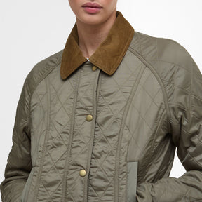 Barbour Women's Beadnell Polarquilt Jacket in Military Brown