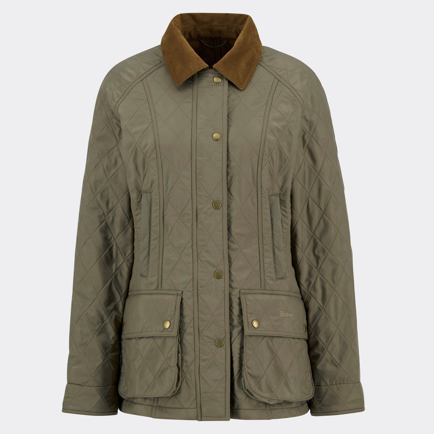 Barbour Women's Beadnell Polarquilt Jacket in Military Brown