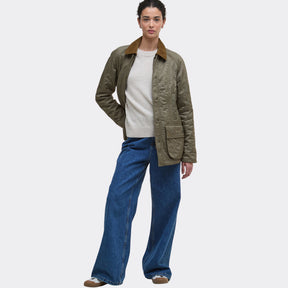 Barbour Women's Beadnell Polarquilt Jacket in Military Brown