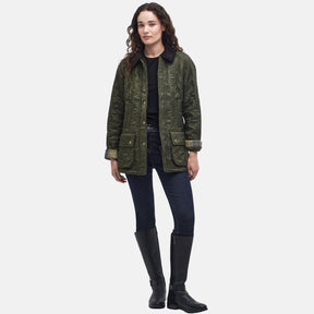 Barbour Women's Beadnell Polarquilt Jacket in Olive