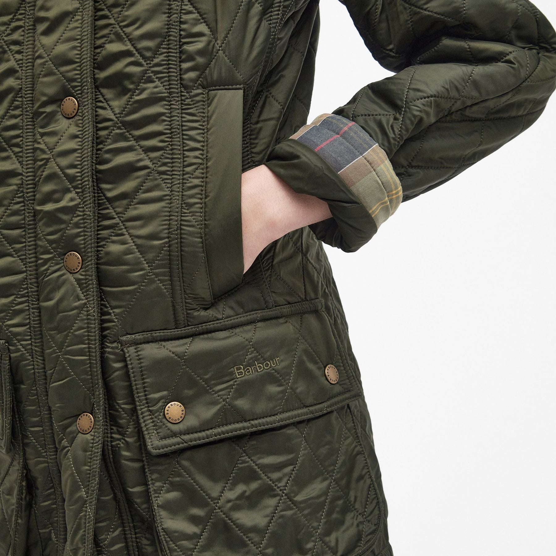 Barbour Women's Beadnell Polarquilt Jacket in Olive