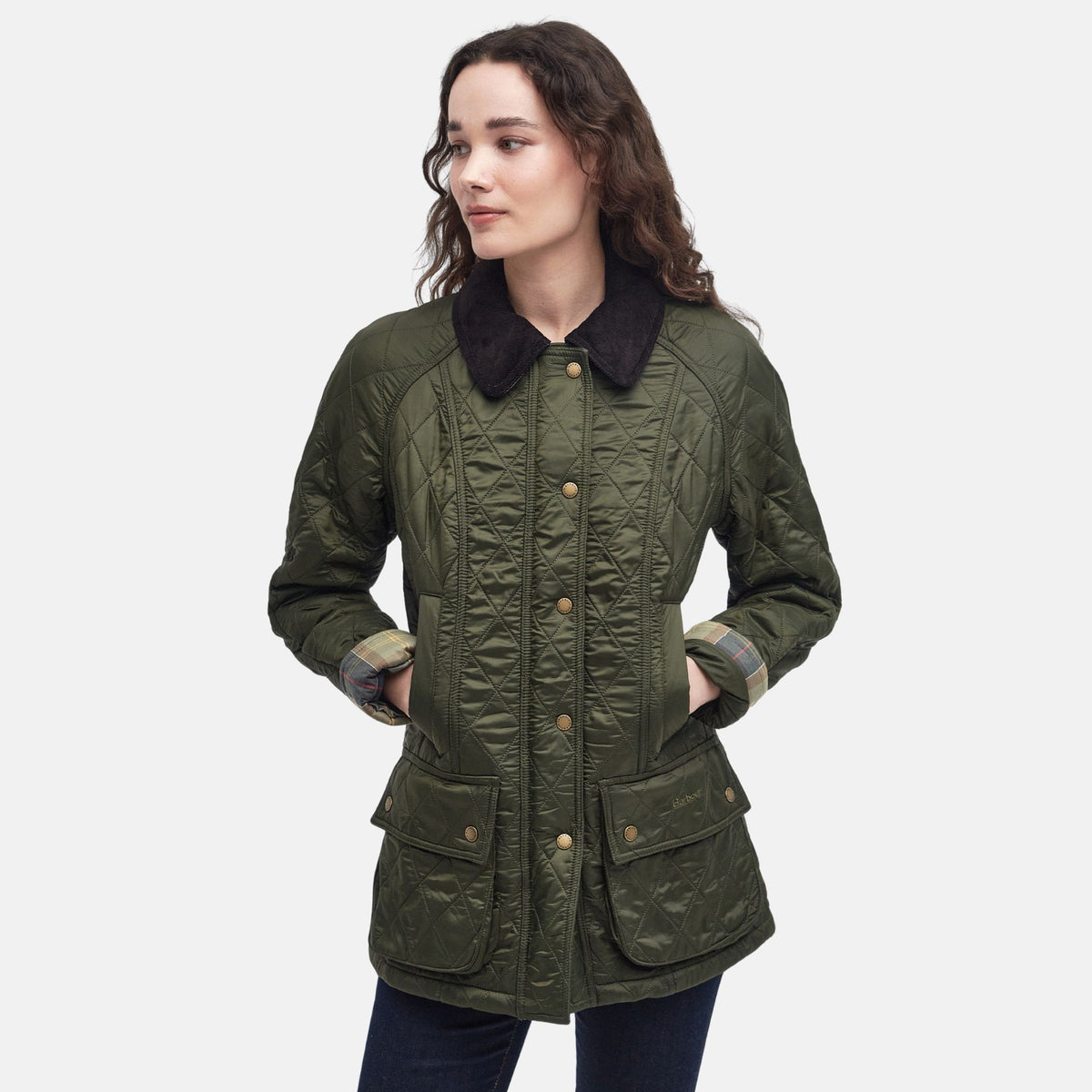 Barbour Women's Beadnell Polarquilt Jacket in Olive