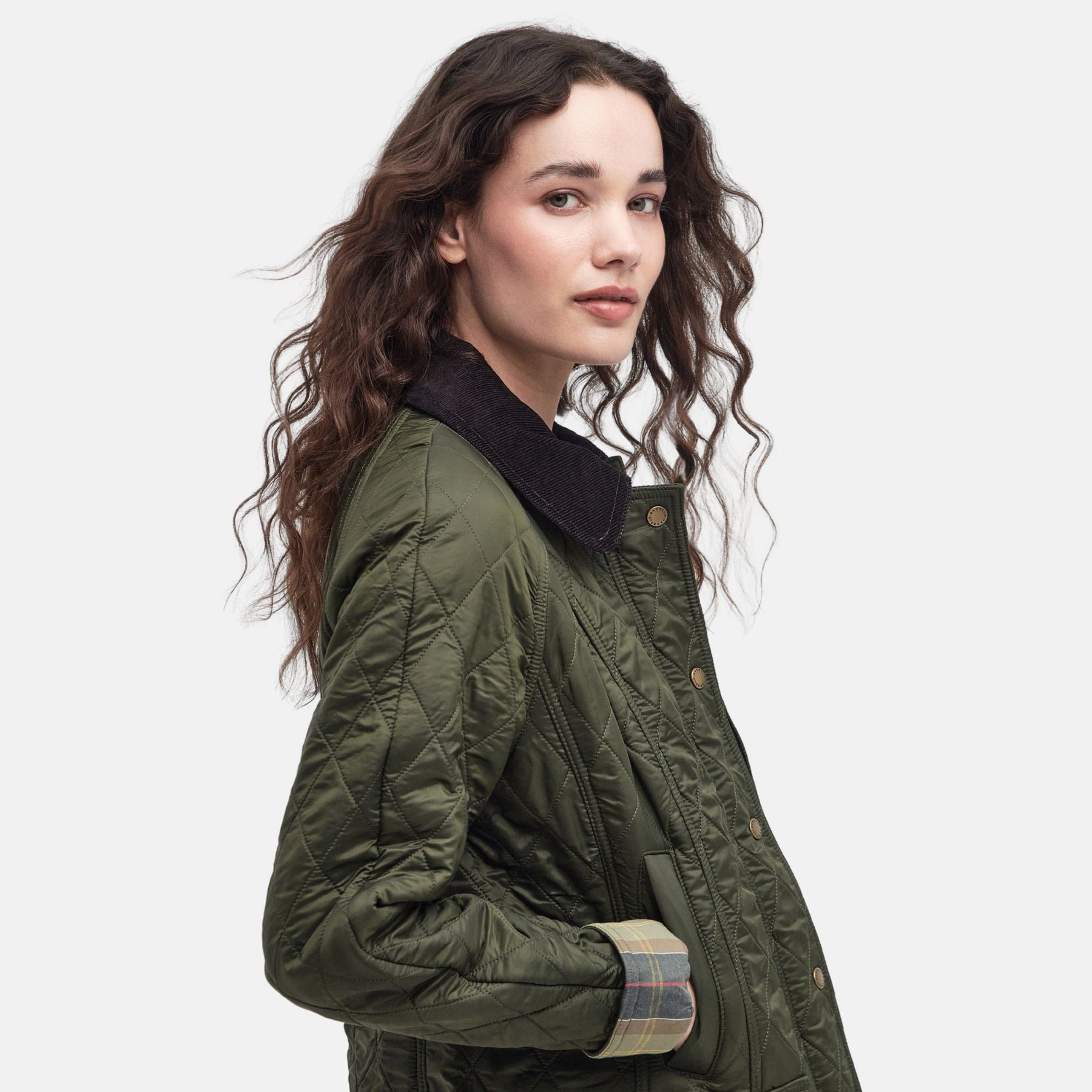 Barbour Women's Beadnell Polarquilt Jacket in Olive