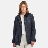 Barbour Women's Beadnell Waxed Jacket in Navy