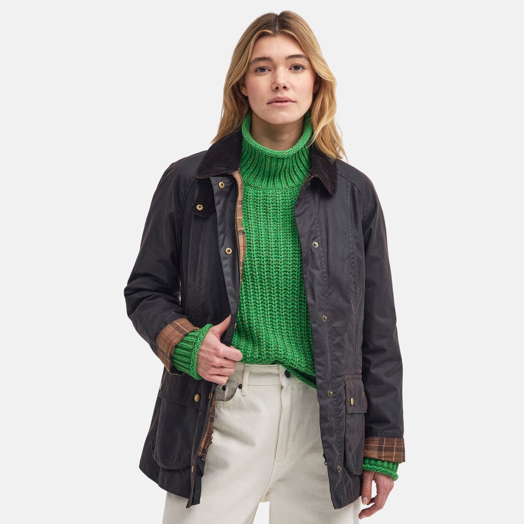 Barbour Women's Beadnell Waxed Jacket in Rustic