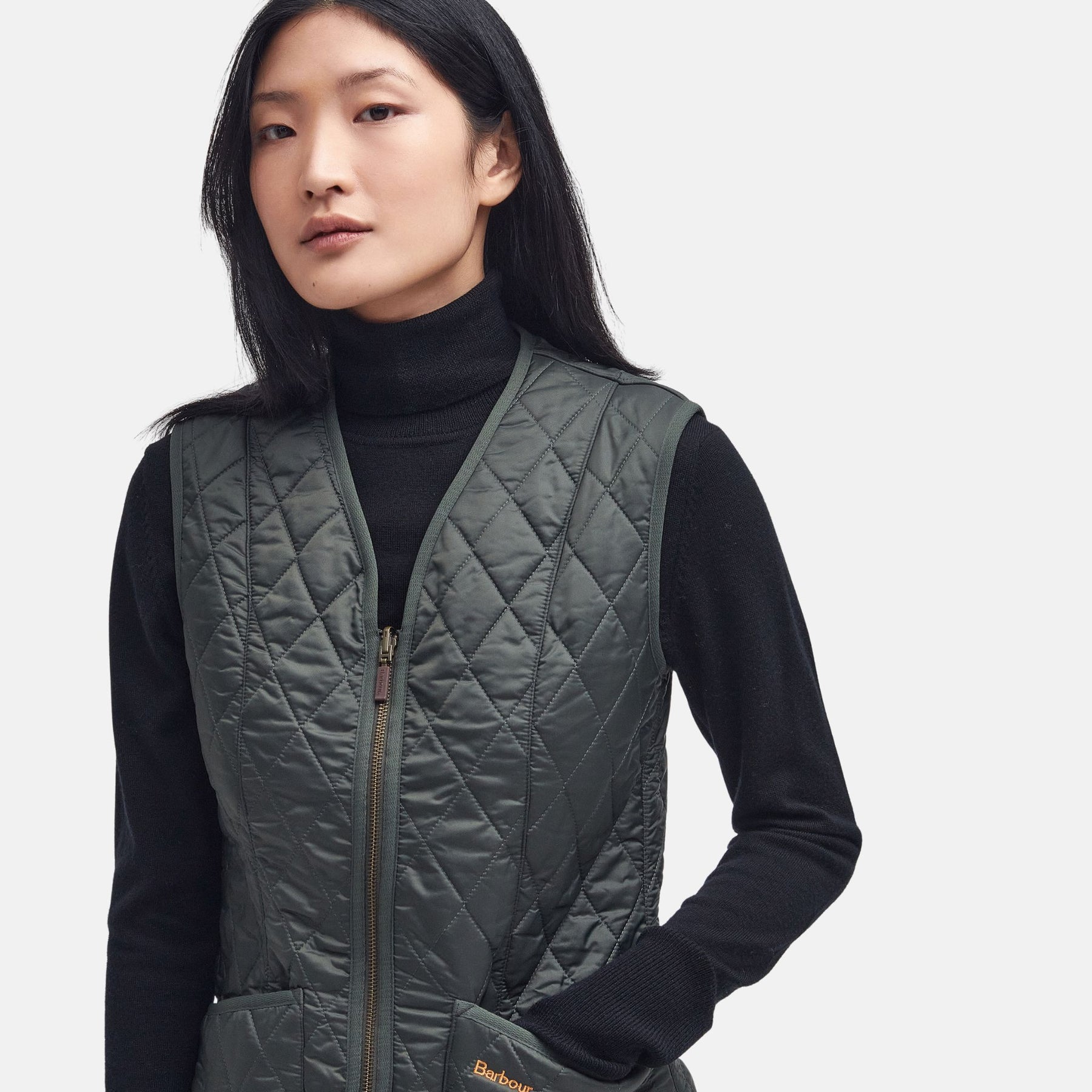 Barbour Women's Betty Fleece Liner Gilet in Dark Olive