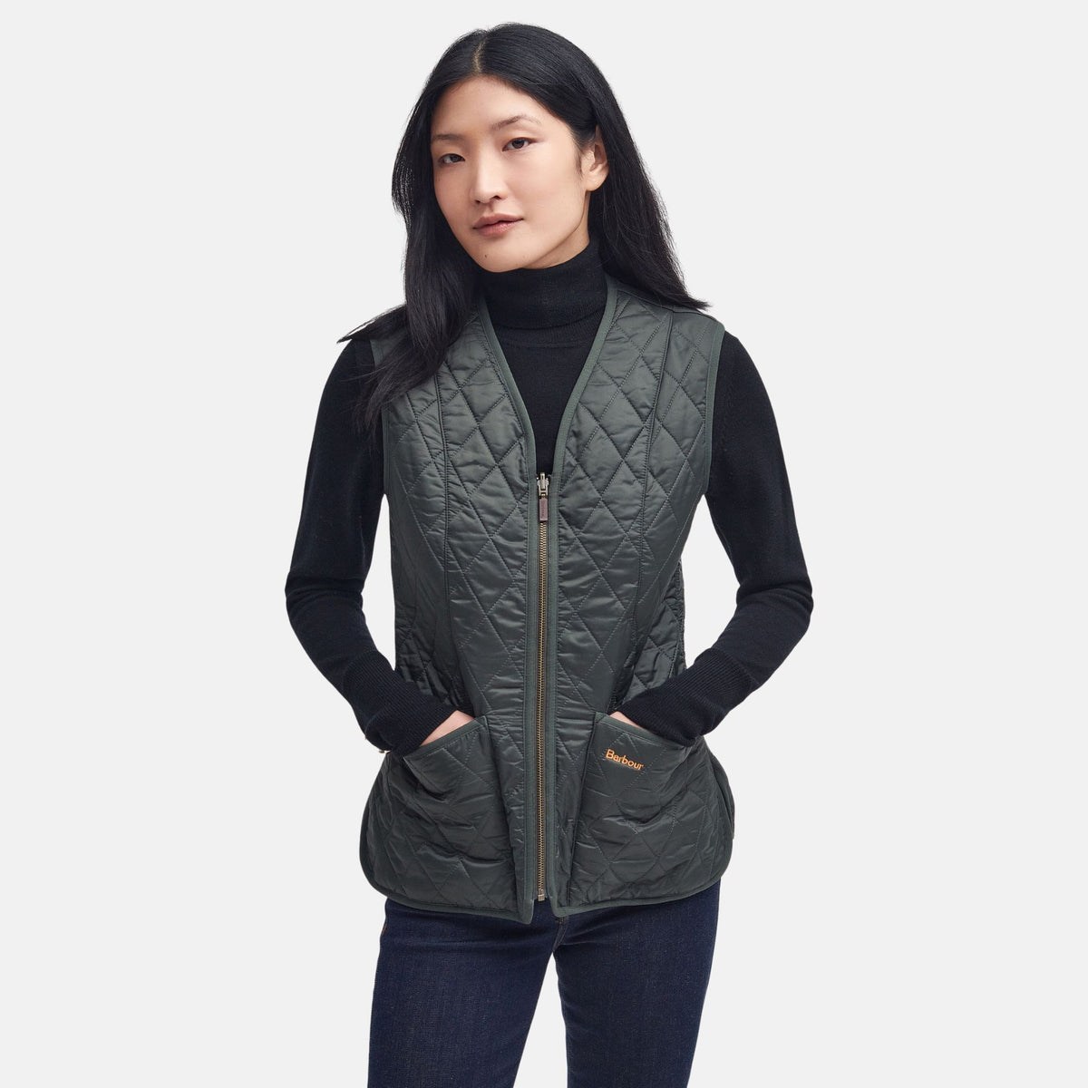 Barbour Women's Betty Fleece Liner Gilet in Dark Olive