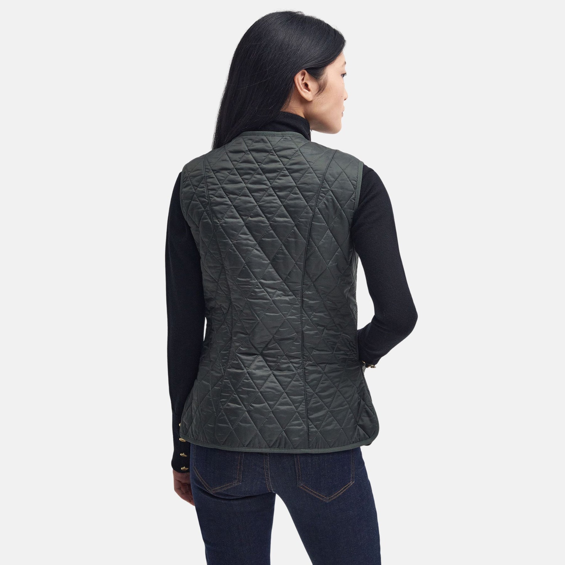 Barbour Women's Betty Fleece Liner Gilet in Dark Olive