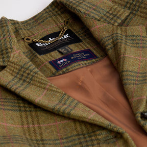 Barbour Women's Carlby Tailored Wool Blazer in Arabesque & Brown