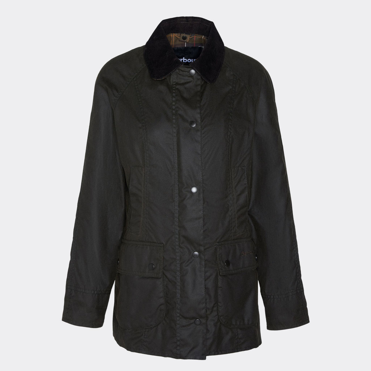 Barbour Women's Classic Beadnell Waxed Jacket in Olive