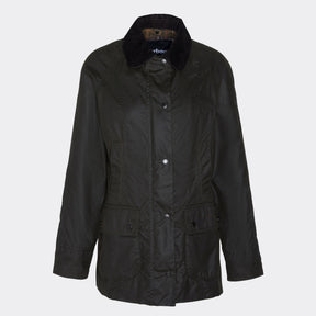 Barbour Women's Classic Beadnell Waxed Jacket in Olive