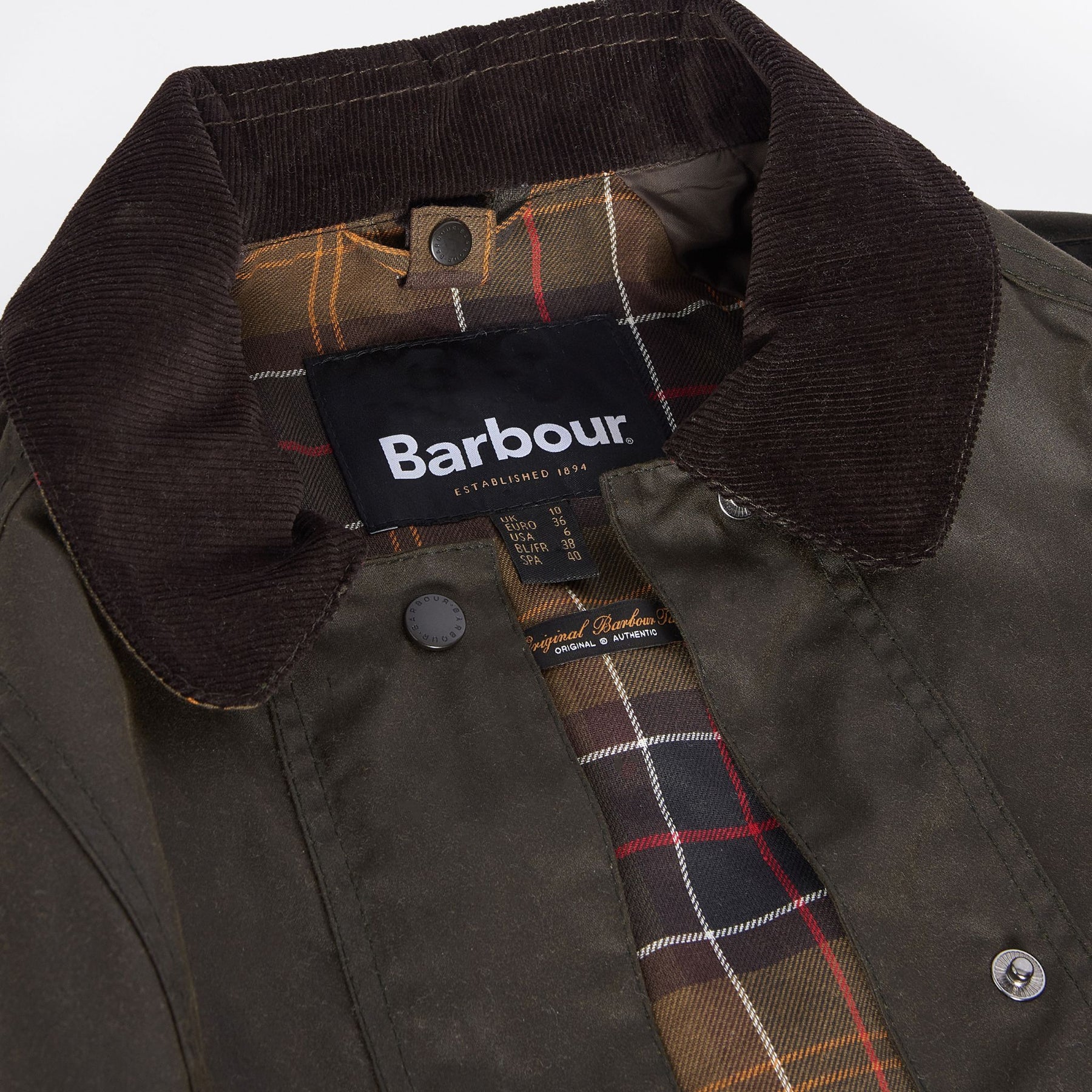 Barbour Women's Classic Beadnell Waxed Jacket in Olive