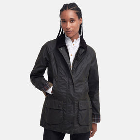 Barbour Women's Classic Beadnell Waxed Jacket in Olive