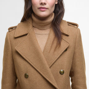 Barbour Women's Cottesmore Wool Coat in Camel