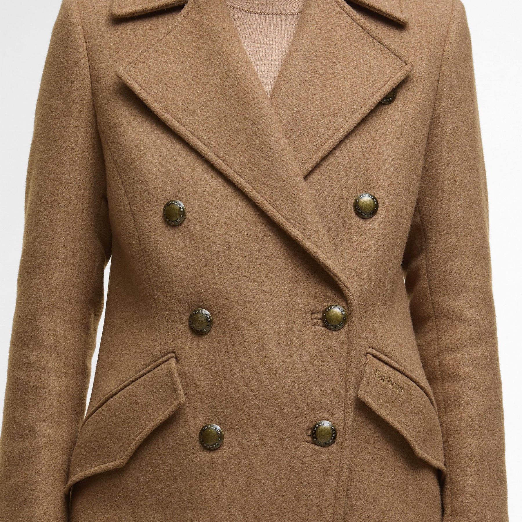 Barbour Women's Cottesmore Wool Coat in Camel