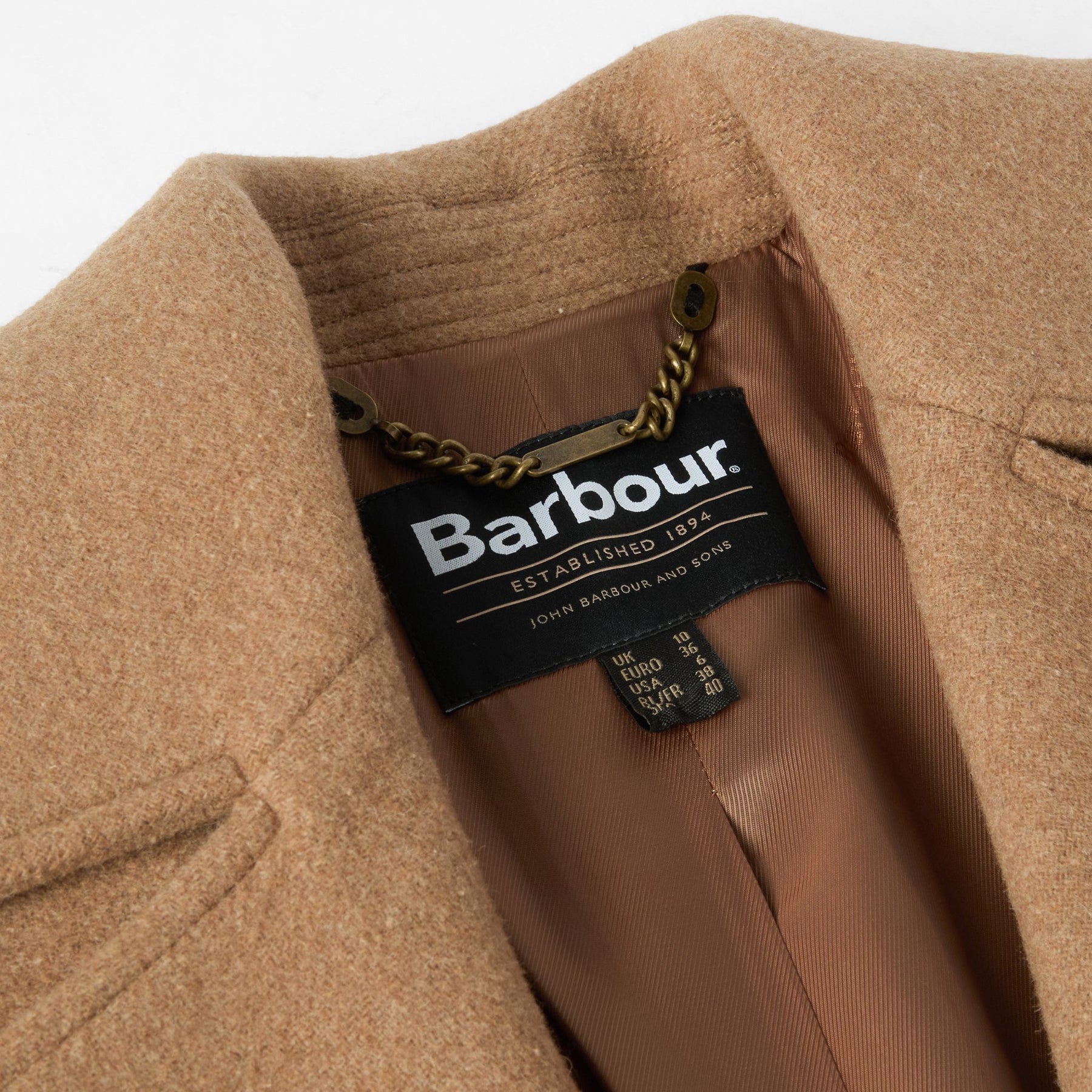 Barbour Women's Cottesmore Wool Coat in Camel