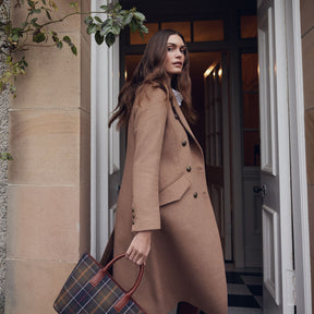 Barbour Women's Cottesmore Wool Coat in Camel