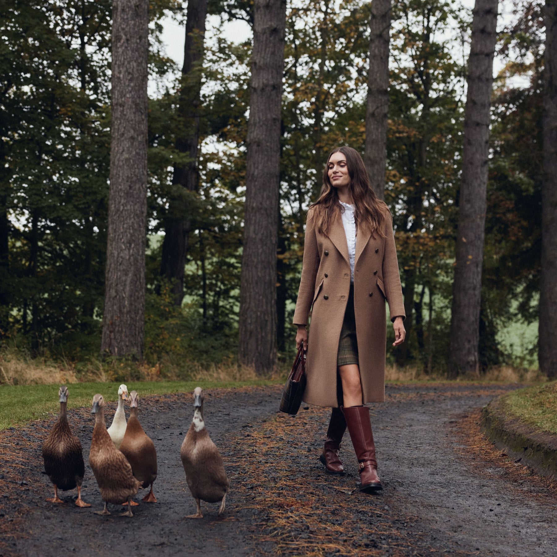 Barbour Women's Cottesmore Wool Coat in Camel